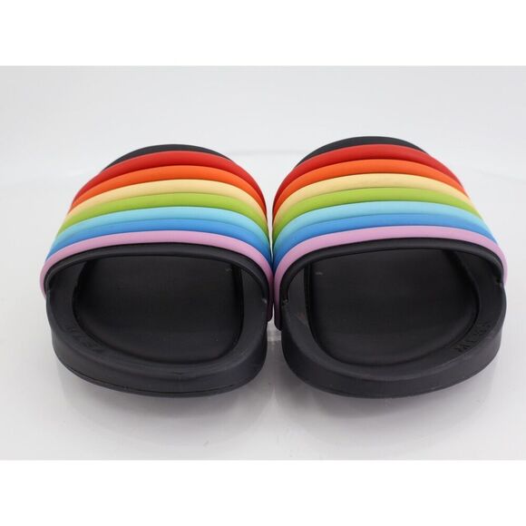 Melissa Women's Beach Sandal Size 7 Scented Slide Black Rainbow Rubber Shoe - Picture 2 of 10